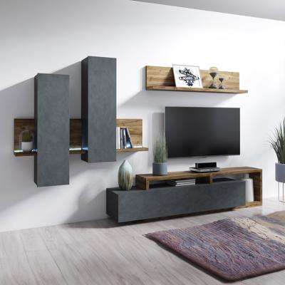 Home365 Wandcombinatie Bologna - Vuren / Antraciet