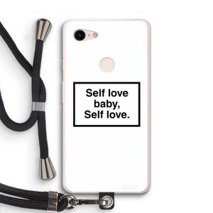 Self love: Pixel 3 XL Transparant Hoesje met koord