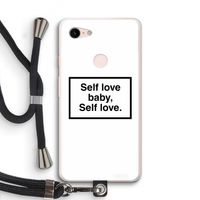 Self love: Pixel 3 XL Transparant Hoesje met koord
