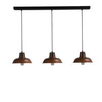 Masterlight Landelijke eettafellamp Industria 3x26 3-lichts bruin met zwart 2045-25-06-S-100-3