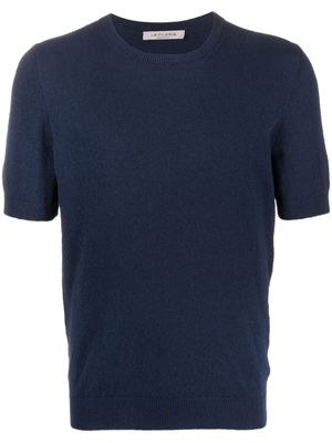 Fileria t-shirt en maille à manches courtes - Bleu