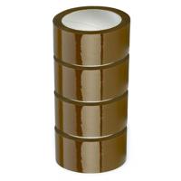 Rollen verpakkingstape - 6x - bruin - 50 mm x 66 meter - inpakken - dik plakband - thumbnail