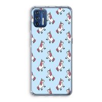 Eenhoorns overal: Motorola Moto G9 Plus Transparant Hoesje