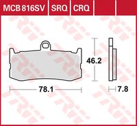 TRW Remblokken, en remschoenen voor de moto, MCB816CRQ Hyper carbon - thumbnail
