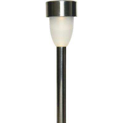 Tuinlamp LED solar - warm wit - RVS/kunststof - 26 cm - type Nova