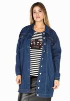 Yoek Lang spijkerjasje | Donker Blauw | Maat L Yoek Lang spijkerjasje | Donker Blauw | Maat L