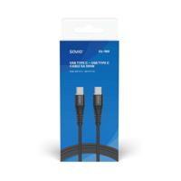Savio CL-160 USB kabel 2 m USB 2.0 USB C - USB C Zwart