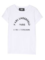 Karl Lagerfeld Kids t-shirt à imprimé Rue St-Guillaume - Blanc