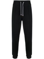 Brunello Cucinelli pantalon de jogging en coton à lien de resserrage - Noir