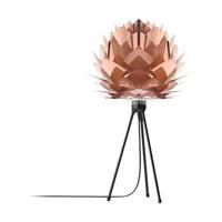 Umage Silvia Mini tafellamp copper - met tripod zwart - Ø 32 cm