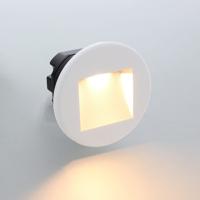 Vince LED IP65 wand trapverlichting CCT 3Watt rond WIT doorlusbaar voor WCD inbouwdoos