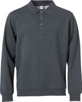 Clique 021032 Basic Polo Sweater - Antraciet Melange - 5XL