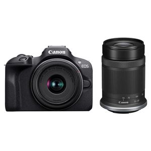 Canon EOS R100 systeemcamera Zwart + RF-S 18-45mm IS STM + RF 55-210mm IS STM