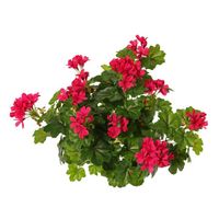 Topart Kunst nep boeket geranium fuchsia roze 40 cm - Kunstbloemen