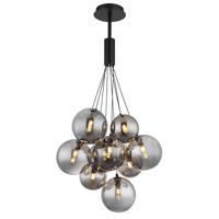 Globo Zwarte hanglampBallgi bol smoke glas - 56144-9HS