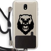 Angry Bear (black): Samsung Galaxy J7 (2017) Transparant Hoesje met koord