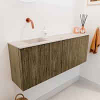 Toiletmeubel Mondiaz Joya Dlux | 111.6 cm | Meubelkleur Dusk | Faye wastafel Nata Wasbak Links | Zonder kraangat(en)