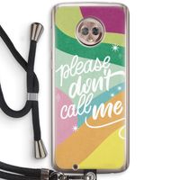 Don't call: Motorola Moto G6 Transparant Hoesje met koord
