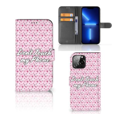 iPhone 13 Pro Max Portemonnee Hoesje Flowers Pink DTMP iPhone 13 Pro Max Portemonnee Hoesje Flowers Pink DTMP