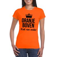 Koningsdag T-shirt - Oranje boven kaal van onder - dames - thumbnail