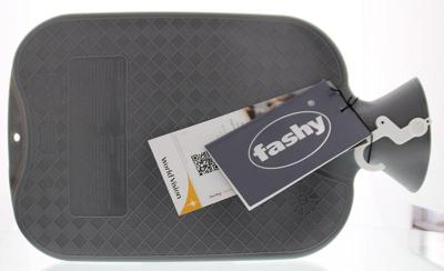 Fashy Kruik warmwater zak antraciet enkele ribbel