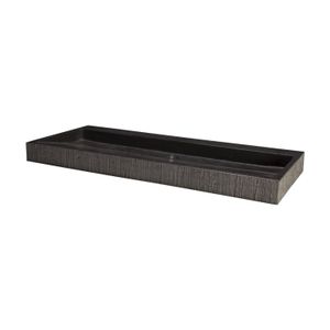 Wastafel Forzalaqua Oslo Hardsteen Gefrijnd 2 Kraangaten Antraciet 120,5x51,5x9 cm