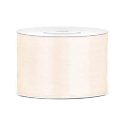 Partydeco Cadeaulint - ivoor - 5 cm x 25 meter - satijn - sierlint - inpakken - decoratie Partydeco Cadeaulint - ivoor - 5 cm x 25 meter - satijn - sierlint - inpakken - decoratie