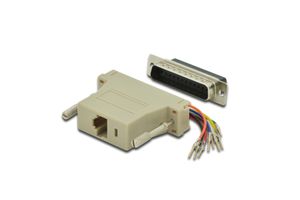 Digitus Adapter D-sub adapter D-sub stekker 25-polig - RJ45-bus 1 stuk(s)