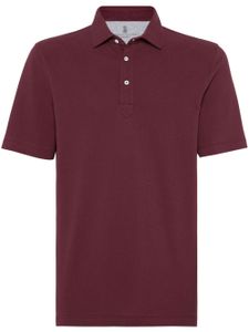 Brunello Cucinelli polo en coton - Rouge