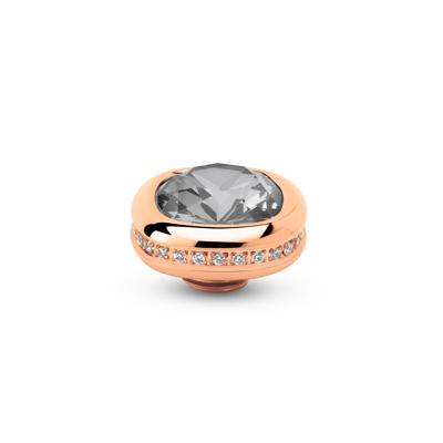 Melano Vivid Squared Bright Side Steentje Crystal Dark Grey Rosé