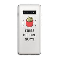 Fries before guys: Samsung Galaxy S10 4G Transparant Hoesje