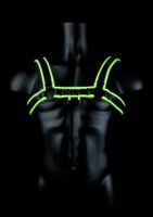 Chest Bulldog Harness - GitD - Neon Green/Black - L/XL