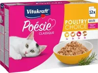 Vitakraft Poésie Classique multipack gevogelte in gelei 12 x 85g