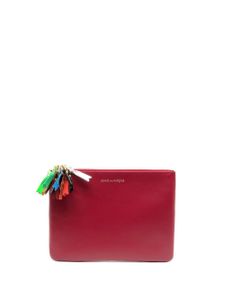 Comme Des Garçons Wallet portefeuille zippé en cuir - Rouge