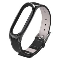 Mijobs top-nerf leder band voor Xiaomi mi band 3 & 4 polsbandjes Screwless magnetische armband Smart band vervangen accessoires host niet inbegrepen