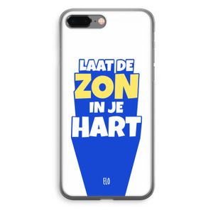 Laat de zon in je hart: iPhone 8 Plus Transparant Hoesje