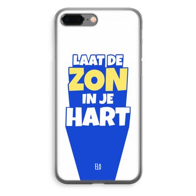 Laat de zon in je hart: iPhone 8 Plus Transparant Hoesje