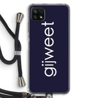 Gijweet: Samsung Galaxy A22 5G Transparant Hoesje met koord