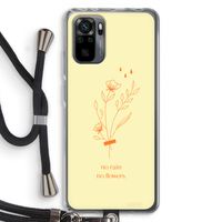 No rain no flowers: Xiaomi Redmi Note 10 Pro Transparant Hoesje met koord