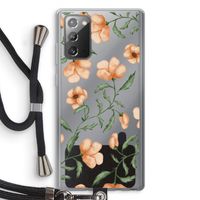 Peachy flowers: Samsung Galaxy Note 20 / Note 20 5G Transparant Hoesje met koord