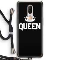 Queen zwart: OnePlus 6 Transparant Hoesje met koord