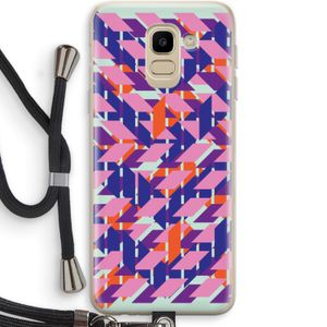 Skew Blush 3: Samsung Galaxy J6 (2018) Transparant Hoesje met koord