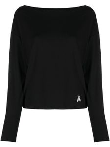 Patrizia Pepe semi-sheer long-sleeve sweatshirt - Noir