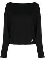 Patrizia Pepe semi-sheer long-sleeve sweatshirt - Noir