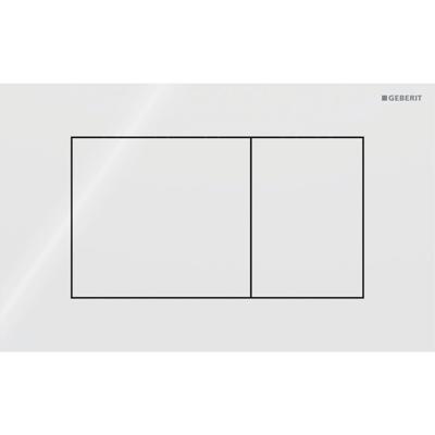 Geberit Drukplaat Sigma 40, 2-toets Square Glas Wit