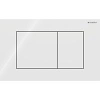 Geberit Drukplaat Sigma 40, 2-toets Square Glas Wit