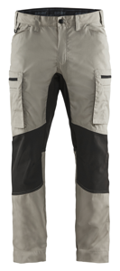 Blåkläder Service werkbroek met stretch 14591845 | Stone/Zwart | Maat 44 - 7330509500552