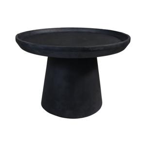 Bijzettafel Drum - 60x60x40 - Mat Zwart - Mango