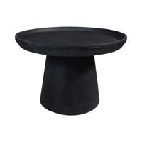 Bijzettafel Drum - 60x60x40 - Mat Zwart - Mango
