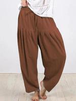 Casual Loose Plain Pants